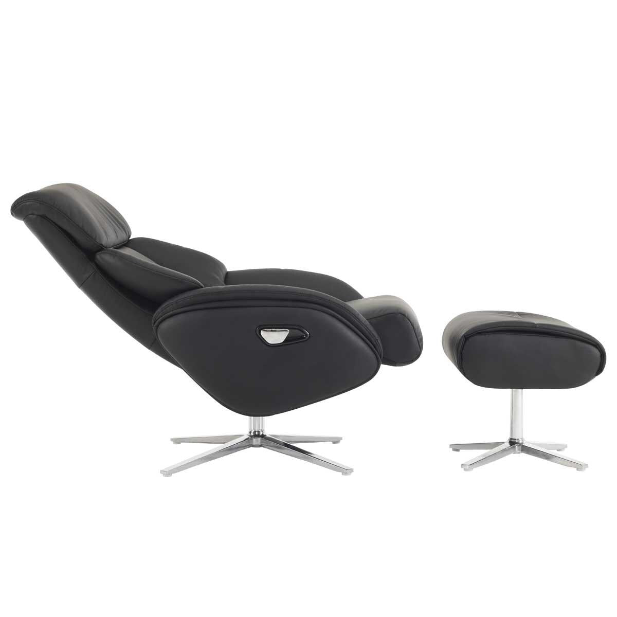 Northridge Home Leather Manual Recliner With Ottoman