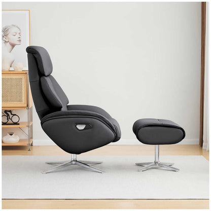 Northridge Home Leather Manual Recliner With Ottoman