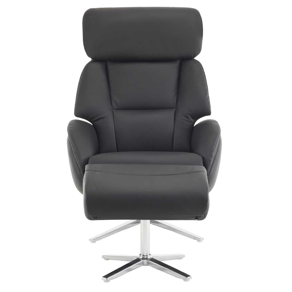 Northridge Home Leather Manual Recliner With Ottoman