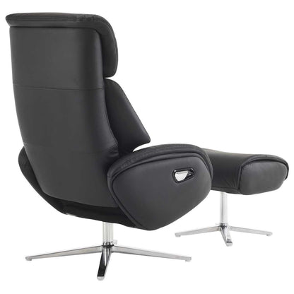 Northridge Home Leather Manual Recliner With Ottoman