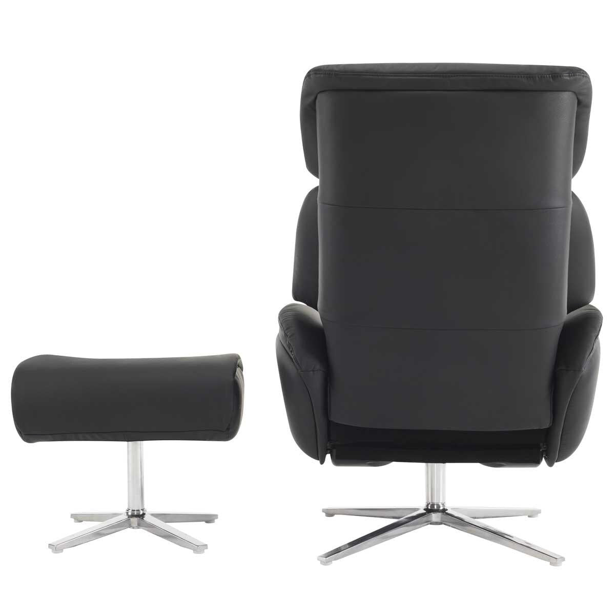 Northridge Home Leather Manual Recliner With Ottoman