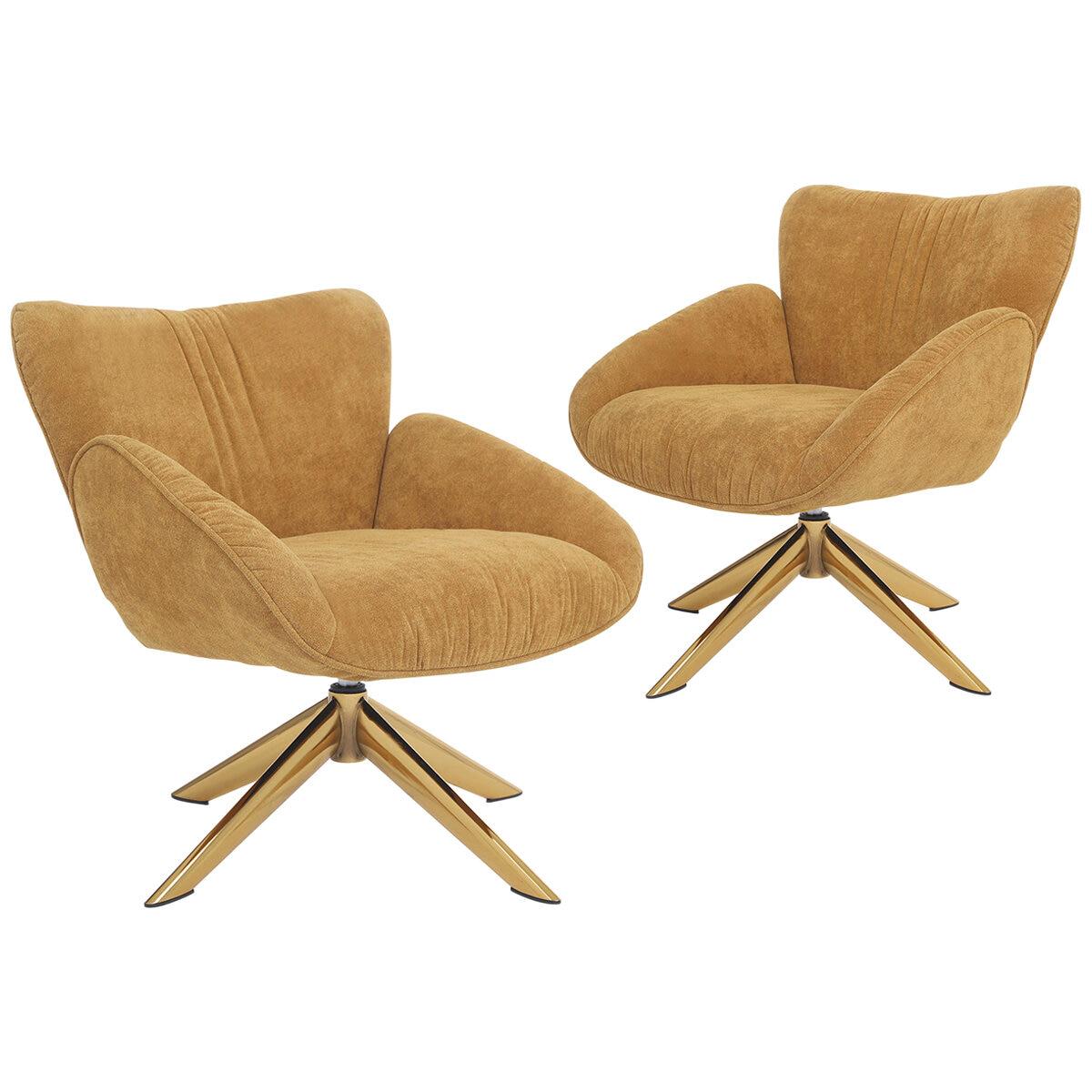 ONEX SaSa Swivel Armchair Mustard