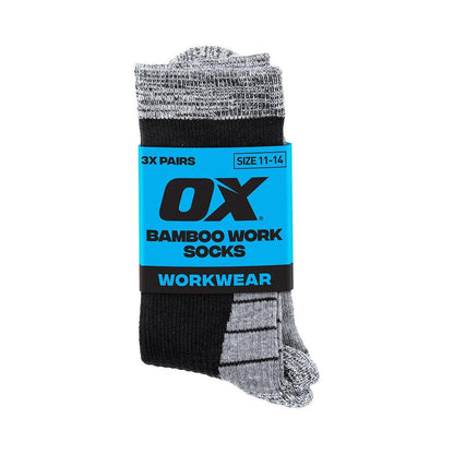OX Bamboo Work Socks 3pk OX-W556314