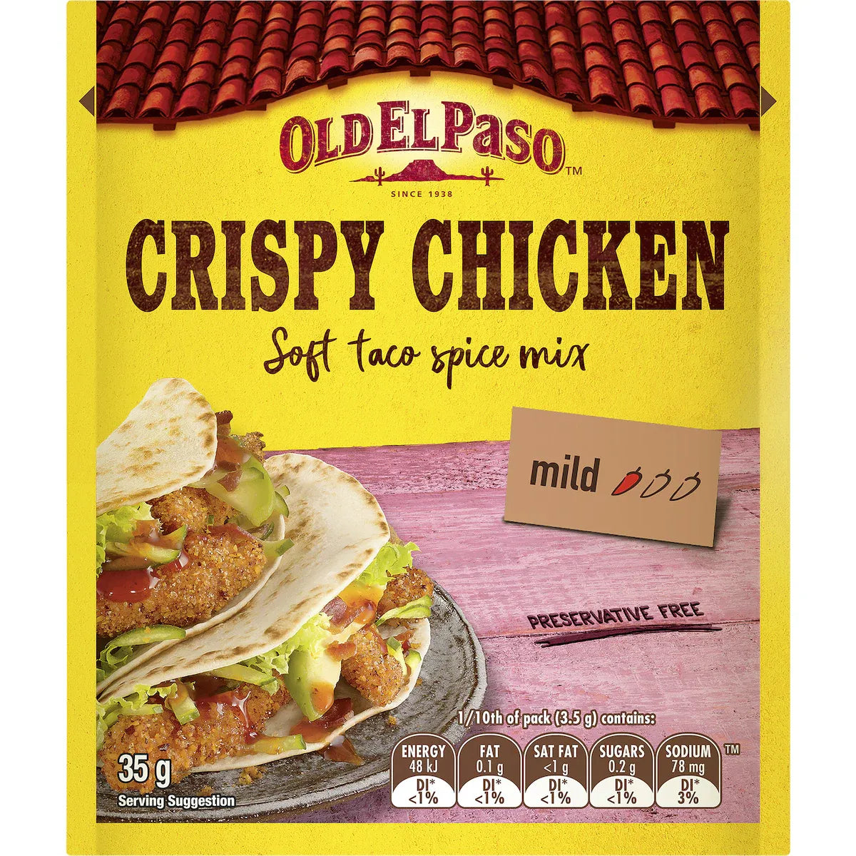 Old El Paso Crispy Chicken Soft Taco Spice Mix 35g