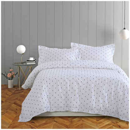 Onkaparinga Yarra Waffle King Bed Quilt Cover Set Grey