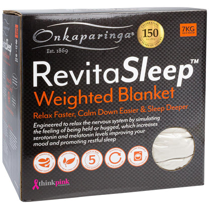 Onkaparinga RevitaSleep Weighted Blanket Oatmeal 7kg