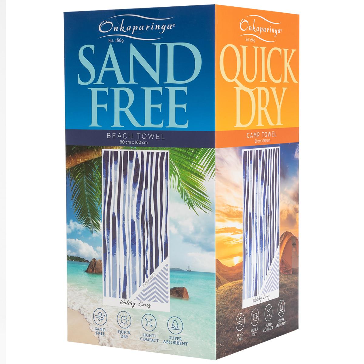 Onkaparinga Sand Free Towel Watery Lines