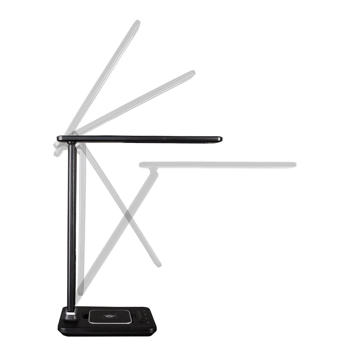 Ottlite LED Desk Lamp with Extendible Wireless Charging Base Black