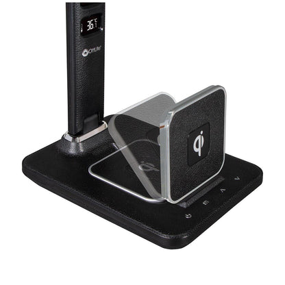 Ottlite LED Desk Lamp with Extendible Wireless Charging Base Black