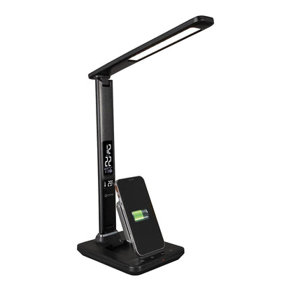 Ottlite LED Desk Lamp with Extendible Wireless Charging Base Black