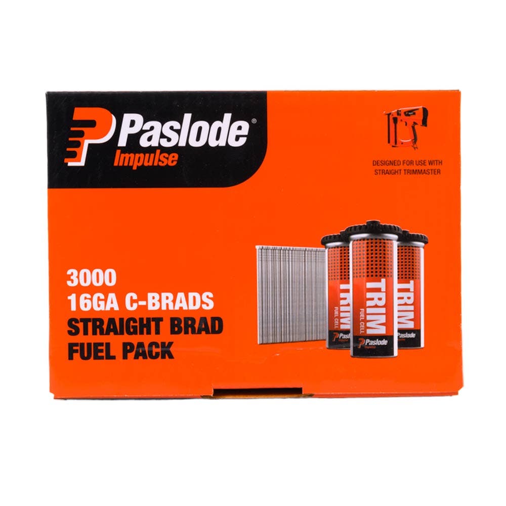 PASLODE 32 x 1.6mm Zinc Plated C32 Impulse Brad with Fuel 3000 pk B20625