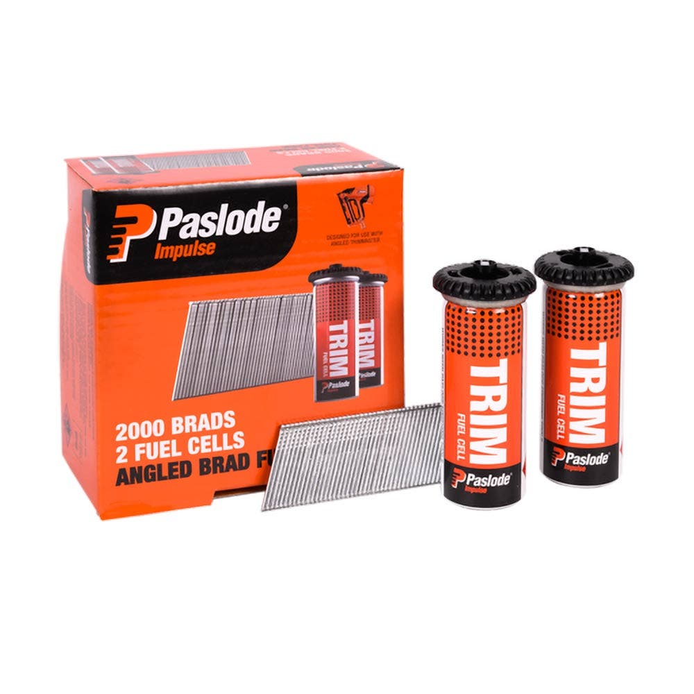 PASLODE 32mm 20 Degree C Brad Nails and 2 Fuel Cells - 2000 Pack B20732