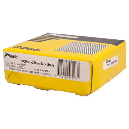 PASLODE 32mm C Series Brads 3000 Pack B20232