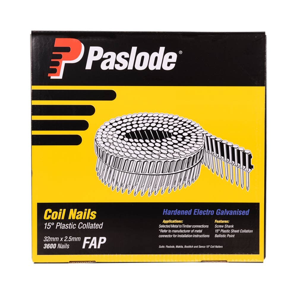 PASLODE 32mm Collated Plastic Sheet Nails 3600 Pack B25110