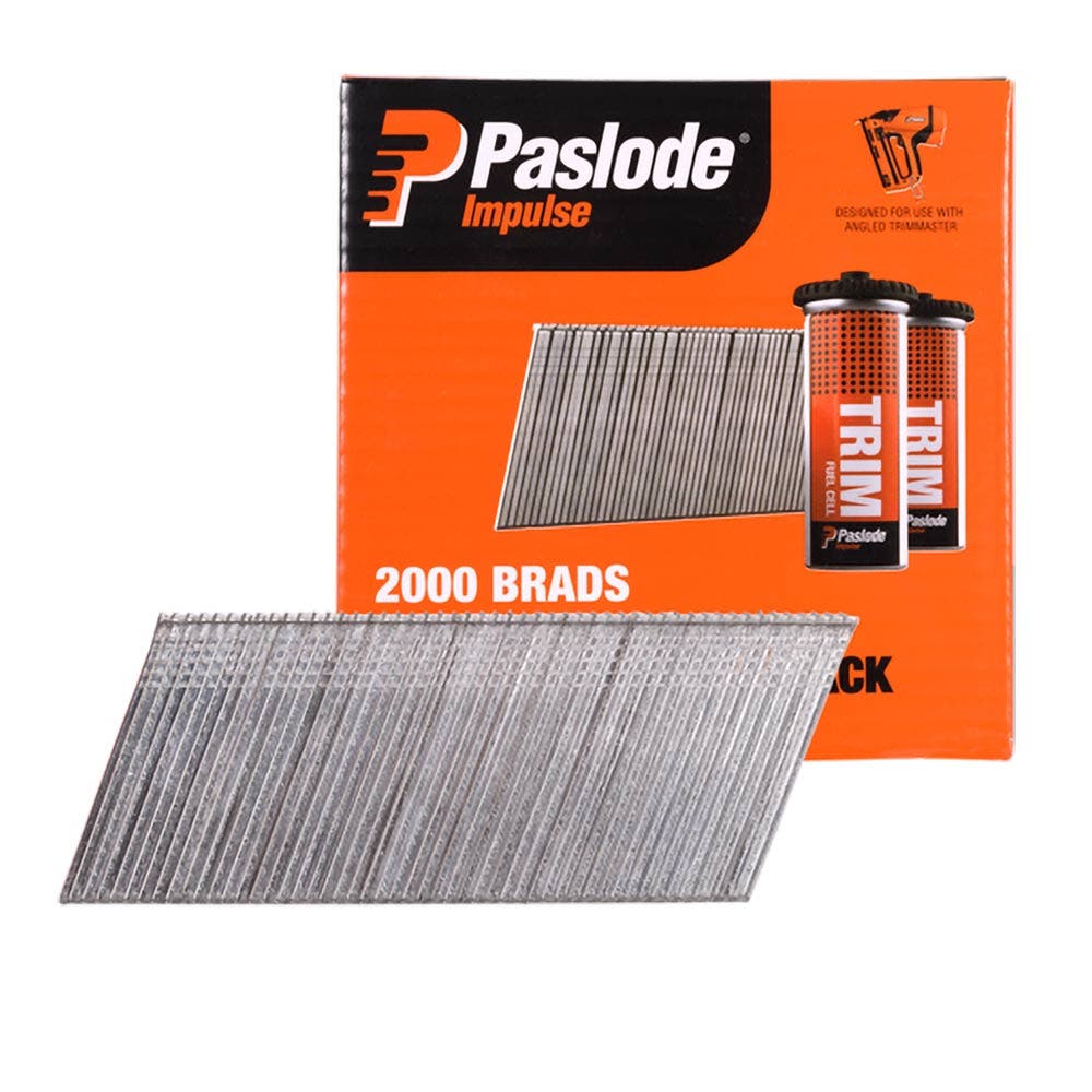 PASLODE 38mm Brad Nails and 2 Fuel Cells - 2000 Pack B20738