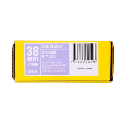 PASLODE 38mm C Series Brads 3000 Pack B20238