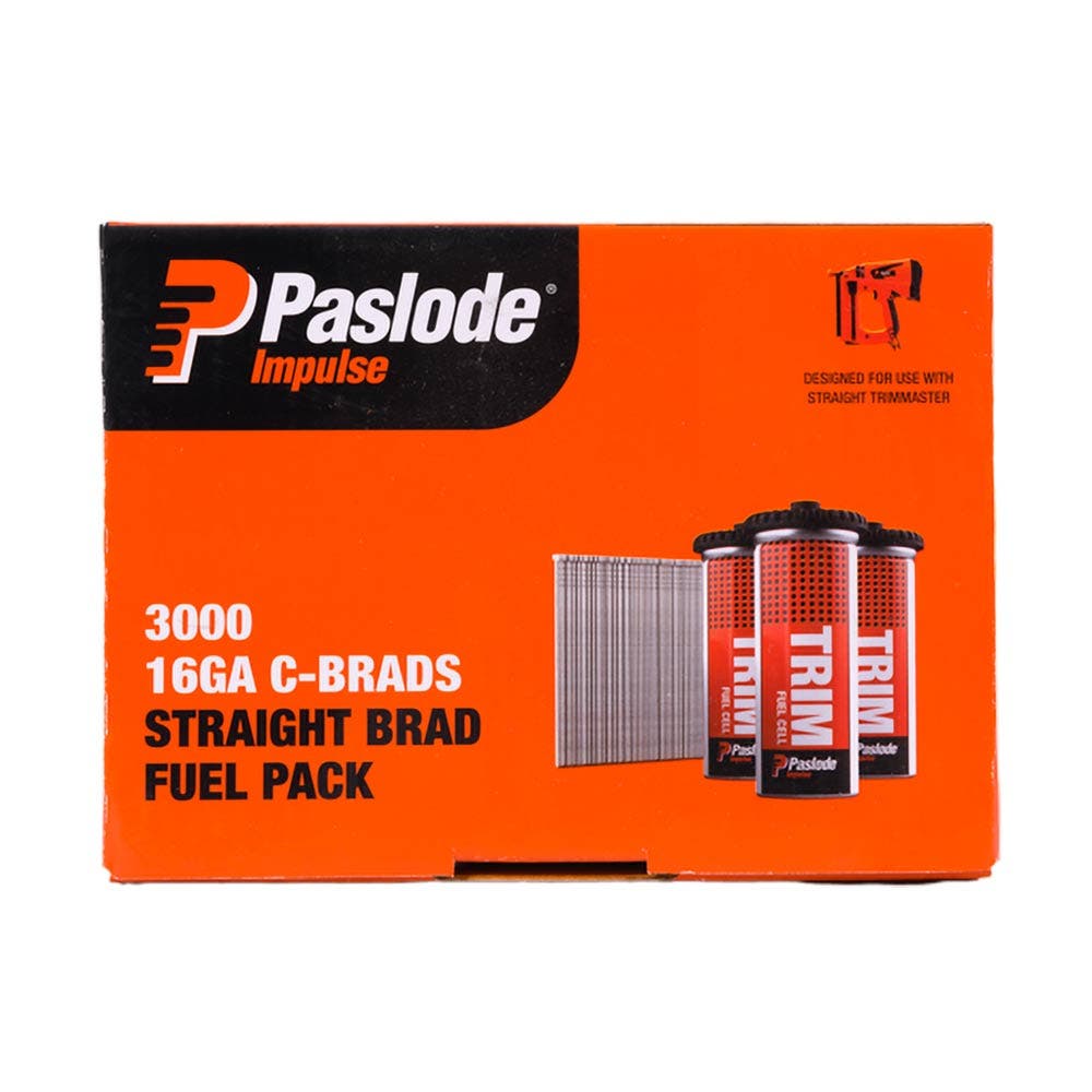 PASLODE 45 x 1.6mm Zinc Plated C45 Impulse Brad with Fuel 3000 pk B20629