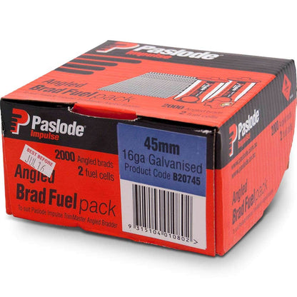 PASLODE 45mm Trimmaster Nail Pack and Twin Fuel Cells B20745