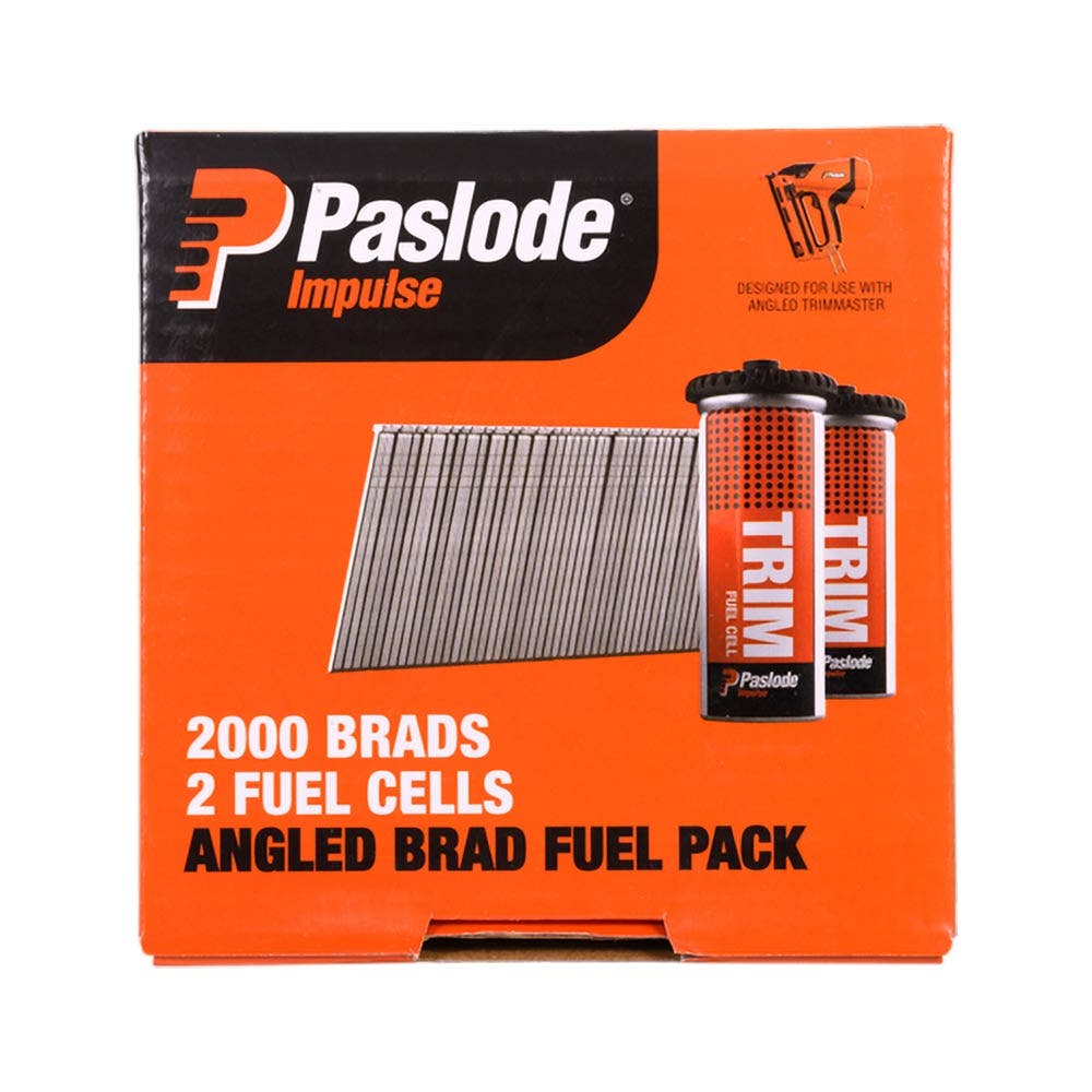 PASLODE 50mm 20 Degree C Brad Nails and 2 x Fuel Cells - 2000 Pack B20750