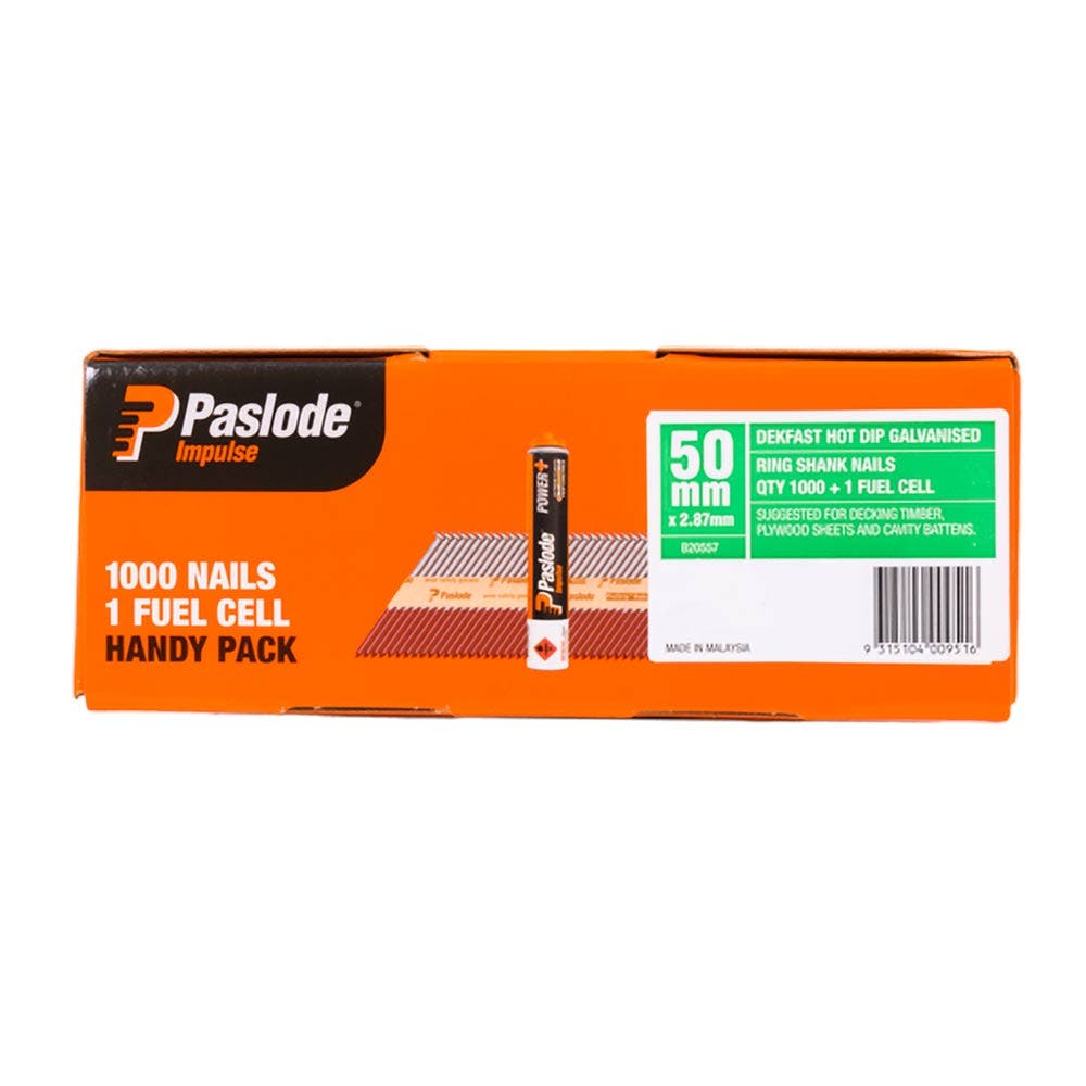 PASLODE 50mm Impulse DekFast 1000 Pack B20557