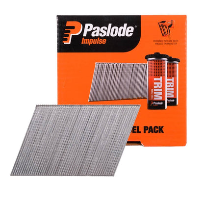 PASLODE 63mm 20 Degree C Brad Nails and 2 Fuel Cells - 2000 Pack B20765