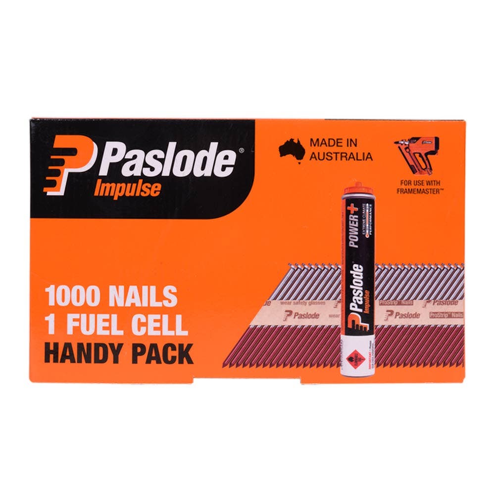 PASLODE 75 x 3.06mm Bright D Head Impulse Nail 1000 pk B20551