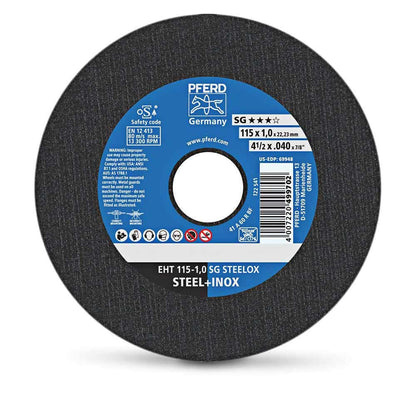 PFERD 115 x 1.0mm Steel and Stainless Cut Off Disc - SG-STEELOX