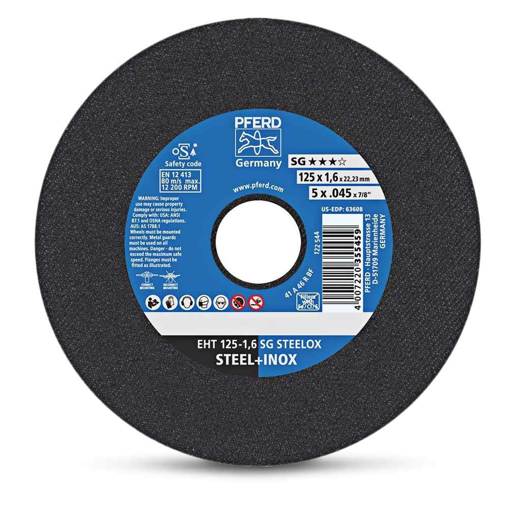 PFERD 125 x 1.6mm Steel and Stainless Cut Off Disc - SG-STEELOX