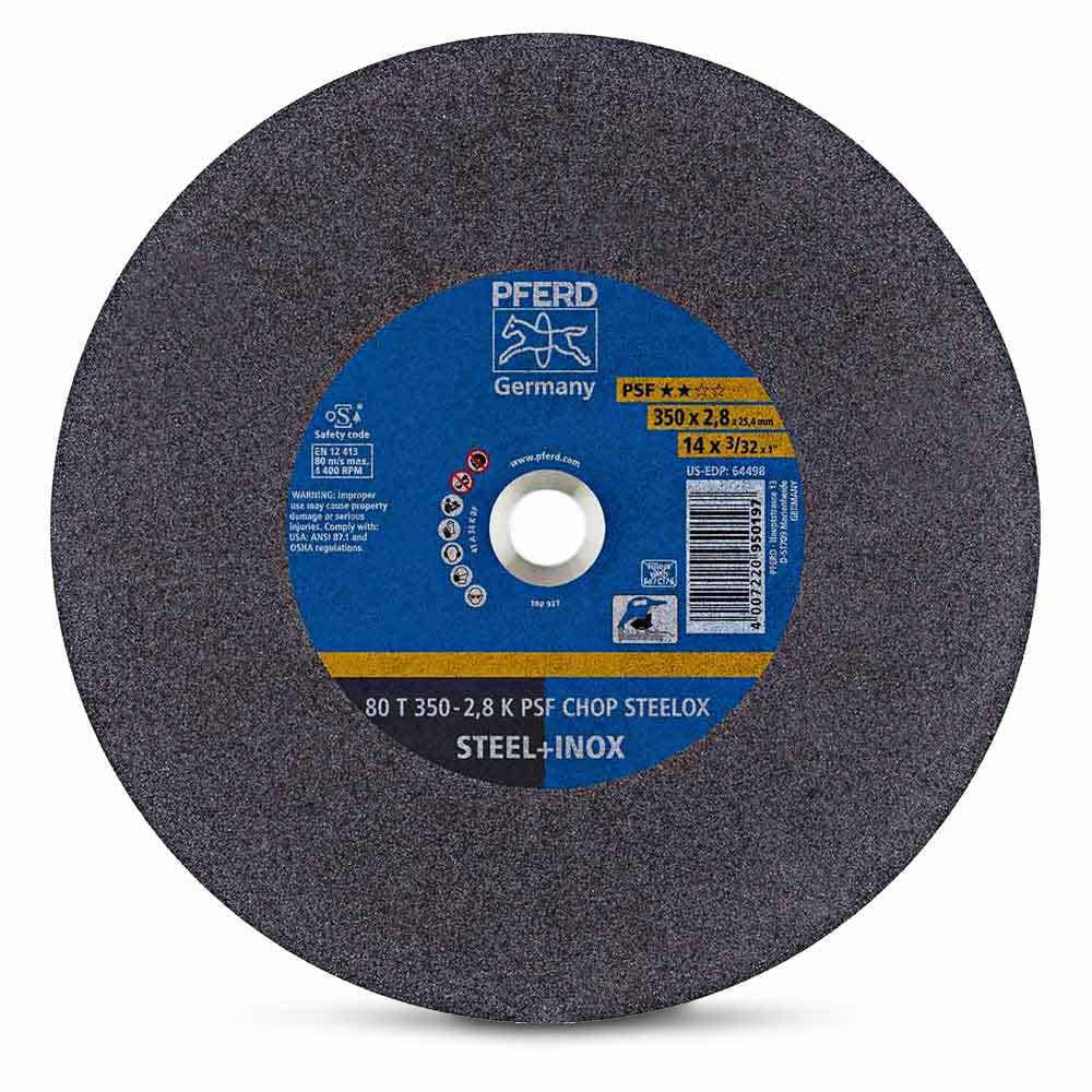 PFERD 350 x 2.8mm Low Speed Steel and Stainless Cut Off Disc - PSF-STEELOX