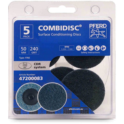 PFERD 50mm Very Fine Quick-Change Surface Conditioning Disc - COMBIDISC - 5 Piece