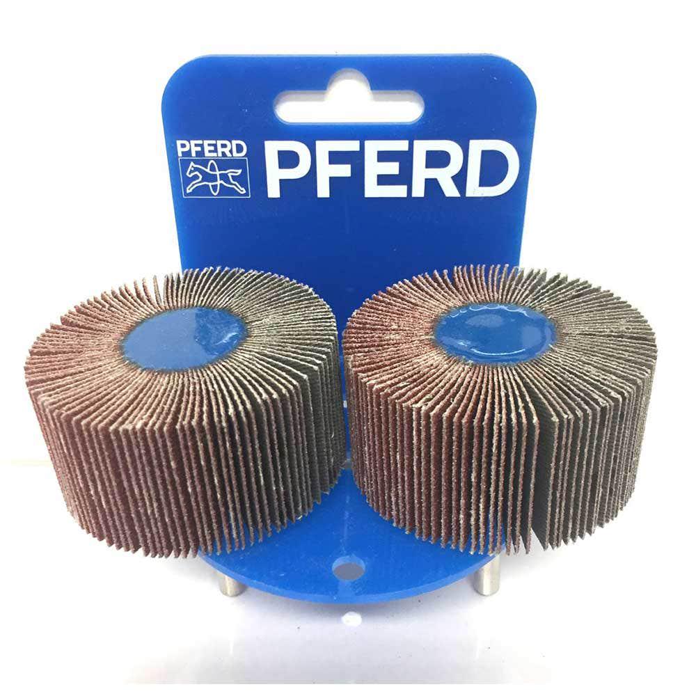 PFERD 60 x 30mm 80-Grit Mounted Flap Wheel - 2 Piece