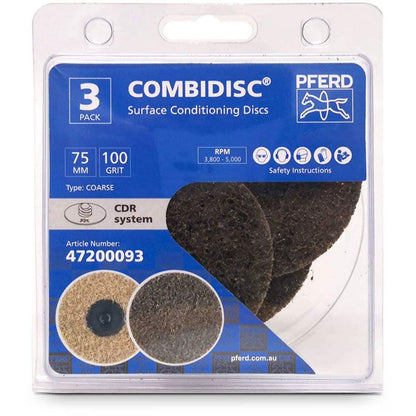 PFERD 75mm Coarse Quick-Change Surface Conditioning Disc - COMBIDISC - 3 Piece
