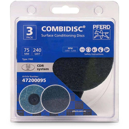 PFERD 75mm Very Fine Quick-Change Surface Conditioning Disc - COMBIDISC - 3 Piece