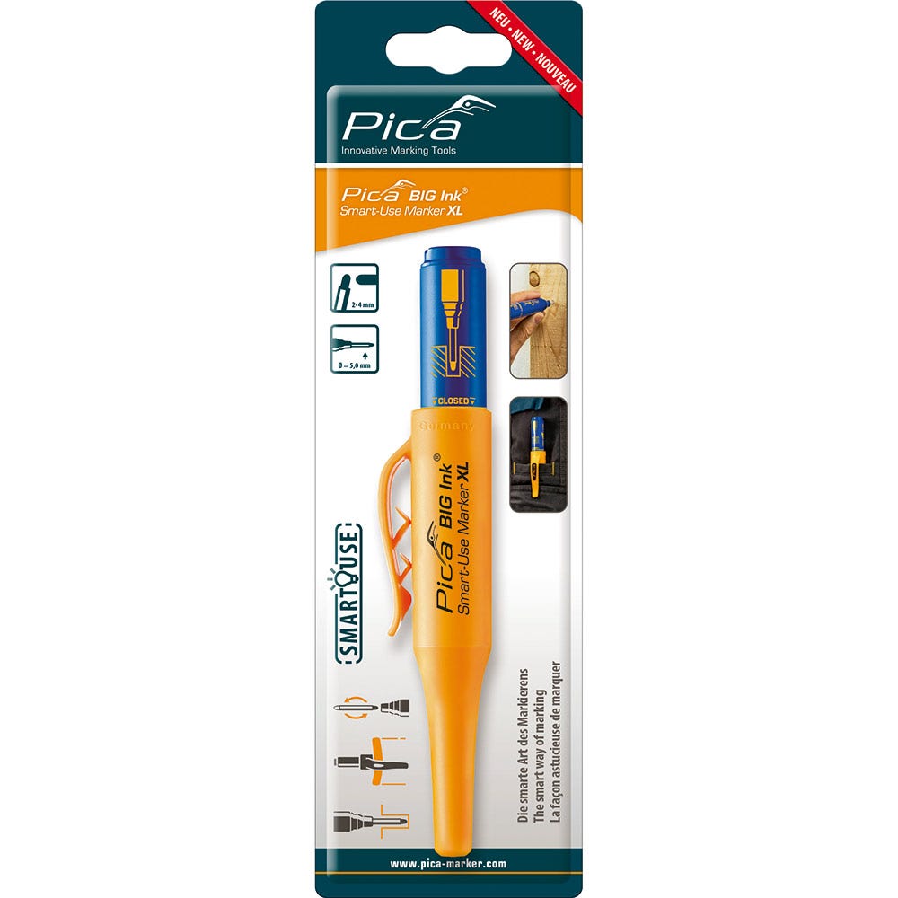 PICA Deep Hole XL Blue Permanent Marker 17041SB