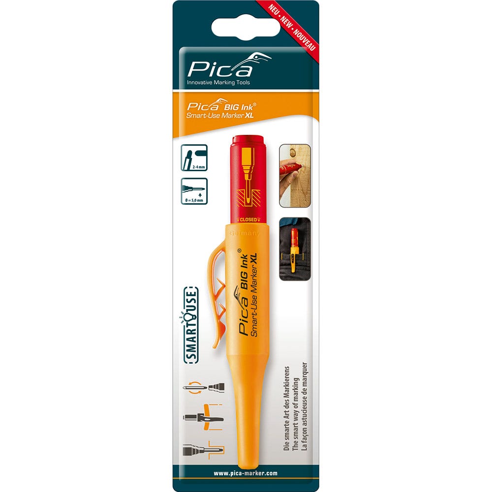 PICA Deep Hole XL Red Permanent Marker 17040SB