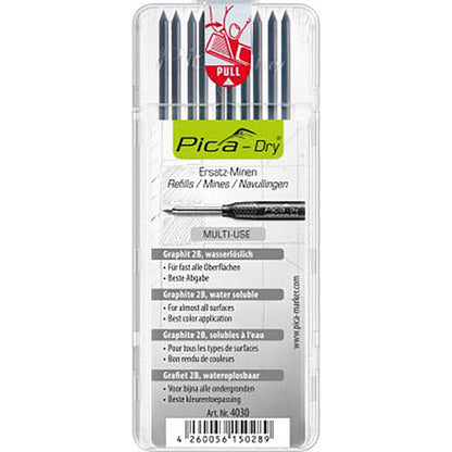 PICA Dry Graphite 2B Lead Refill Set, Hang Sell 4030SB