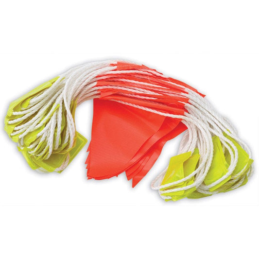 PROCHOICE 45 flags 30m Day and Night Orange Bunting Flags with Yellow Tabs BUN30DN