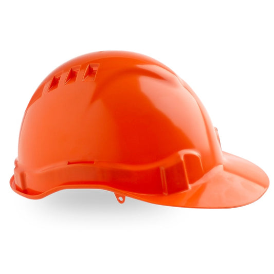 PROCHOICE Hat Hard Safety 6 Point Vented Orange, W Sweat Band HHV6-O