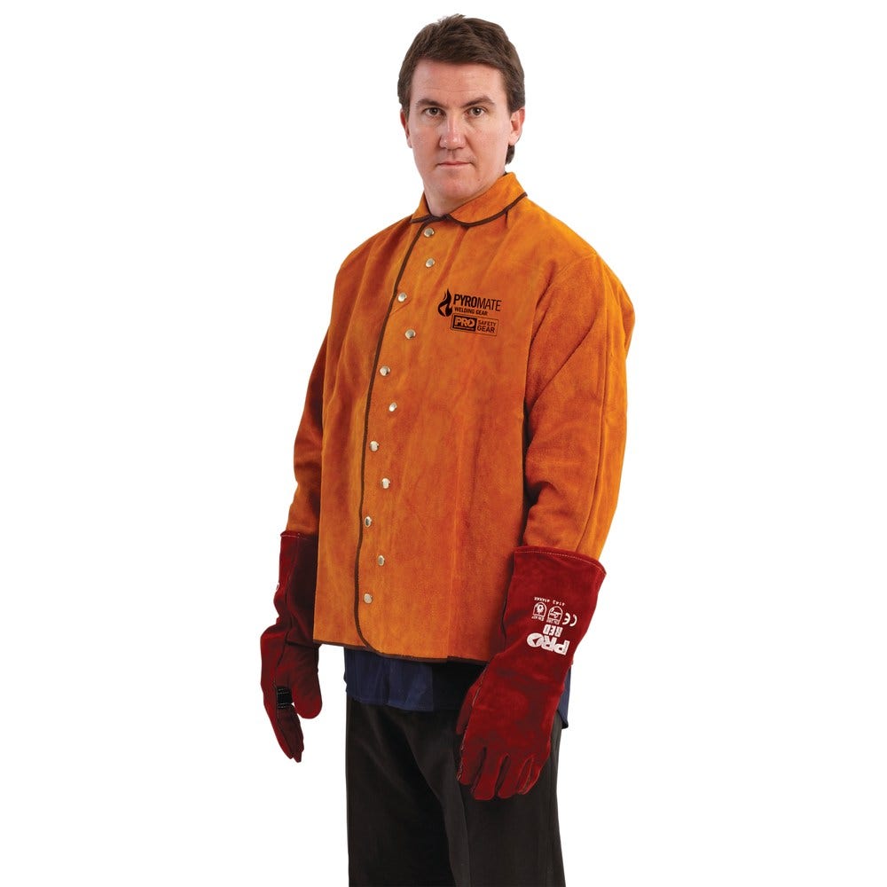 PROCHOICE Large PYROMATE Leather Welding Jacket WJL