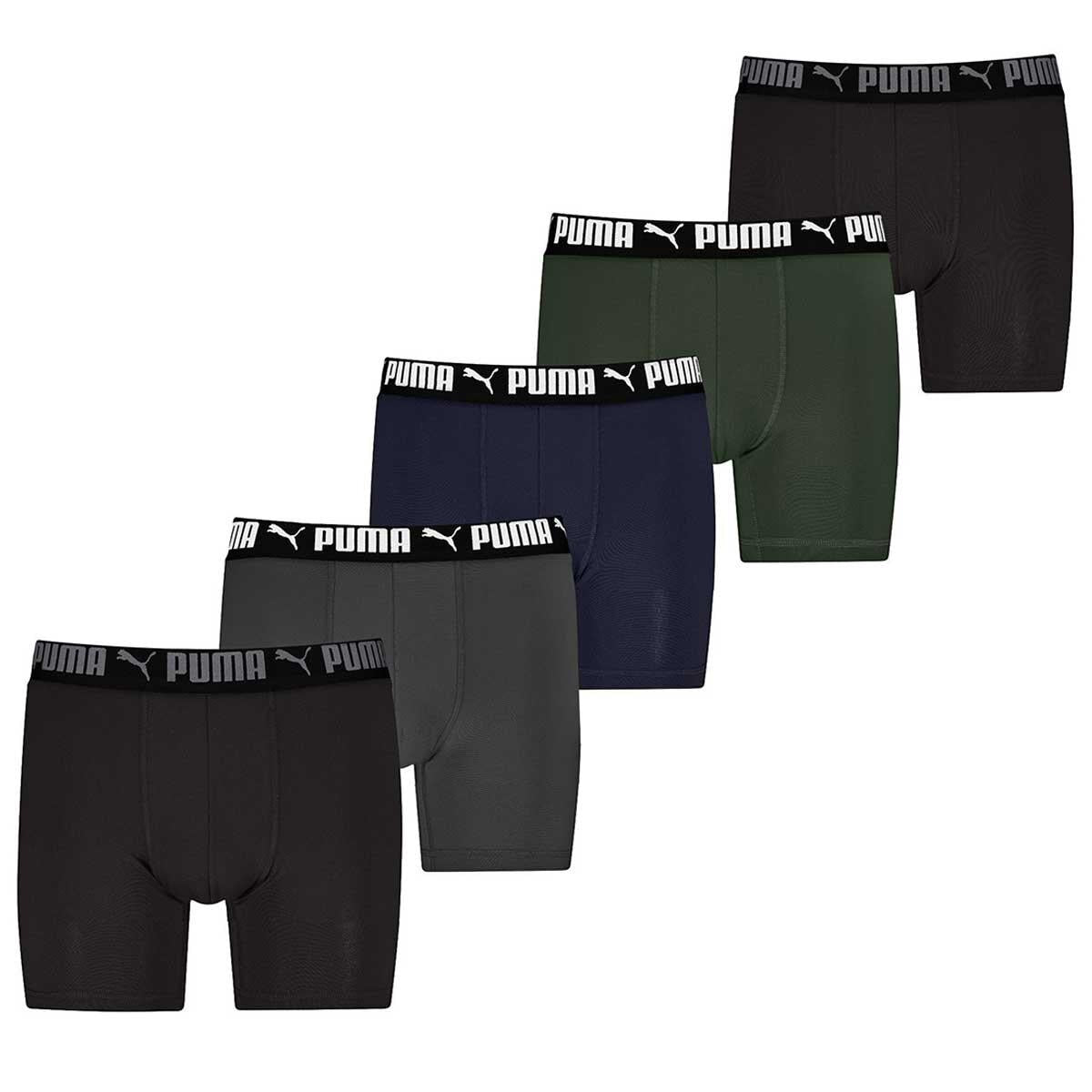PUMA Boxer 5 Pack Black Combo Large