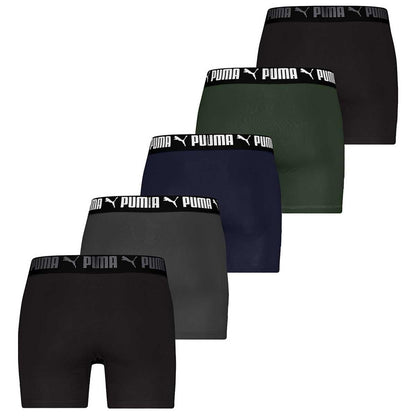 PUMA Boxer 5 Pack Black/Grey/Green Large