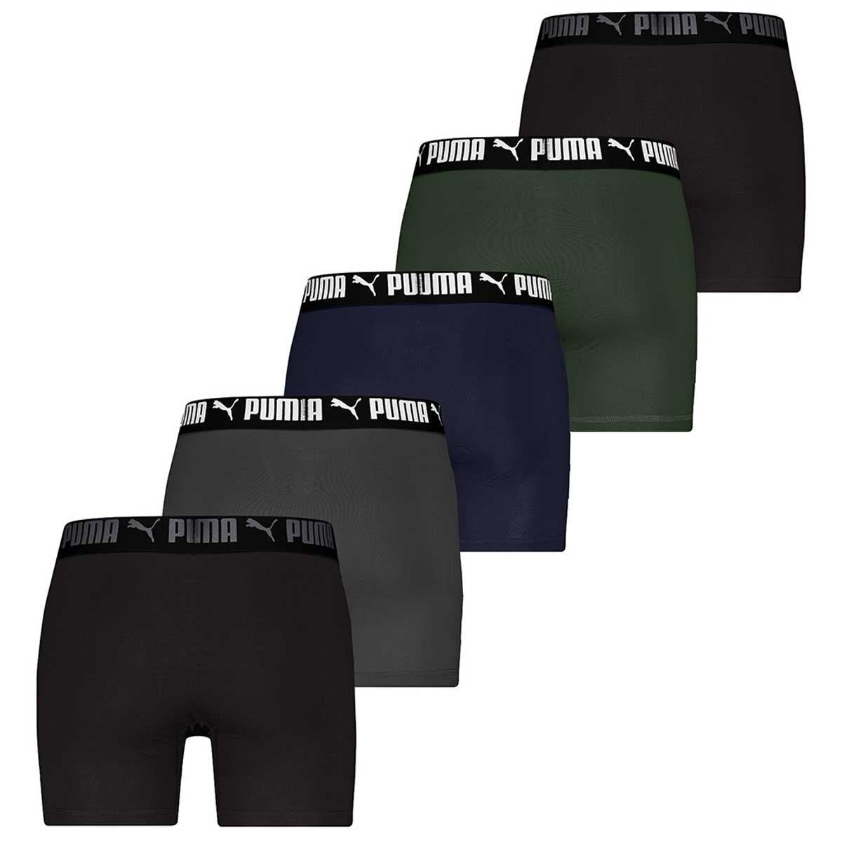 PUMA Boxer 5 Pack Black/Grey/Green XL