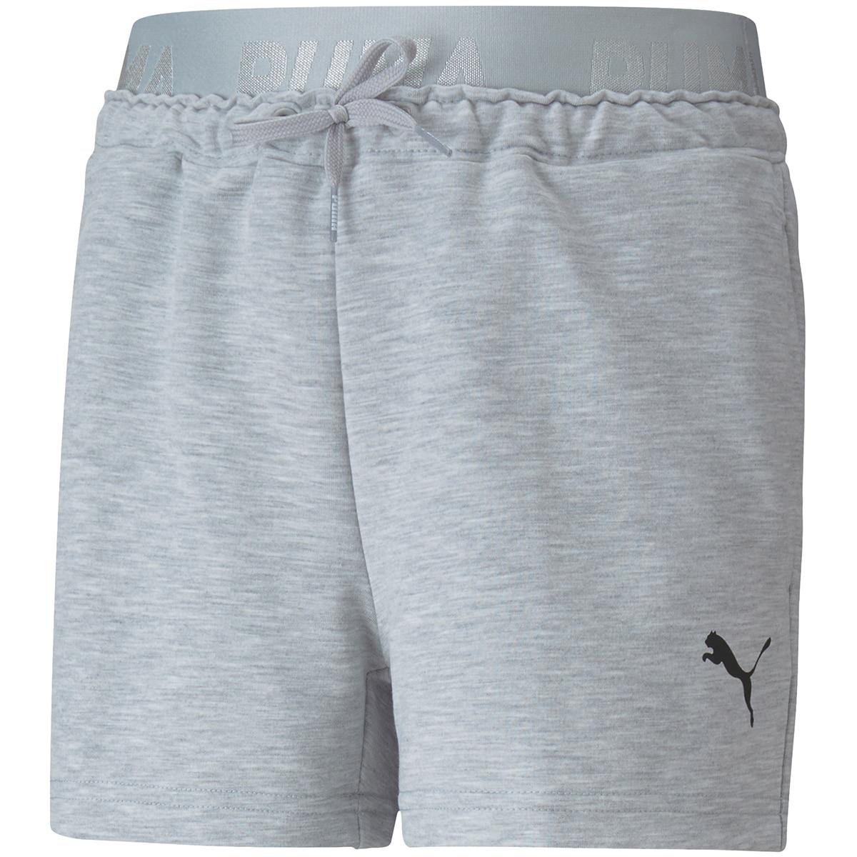 PUMA Girls' Logo Short Light Grey