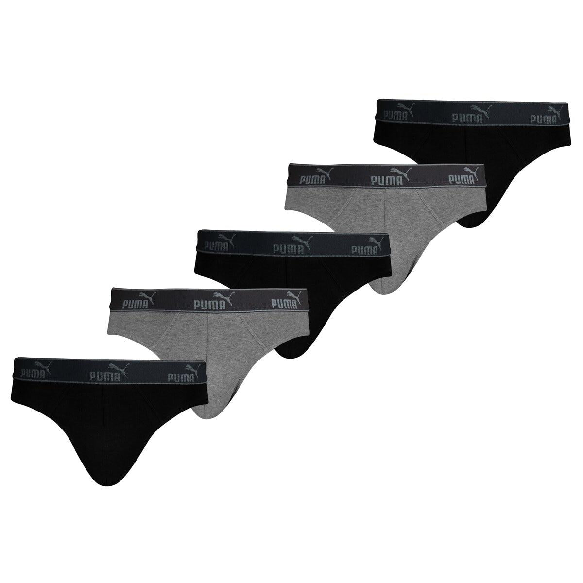 PUMA Men's Brief 5 Pack Black
