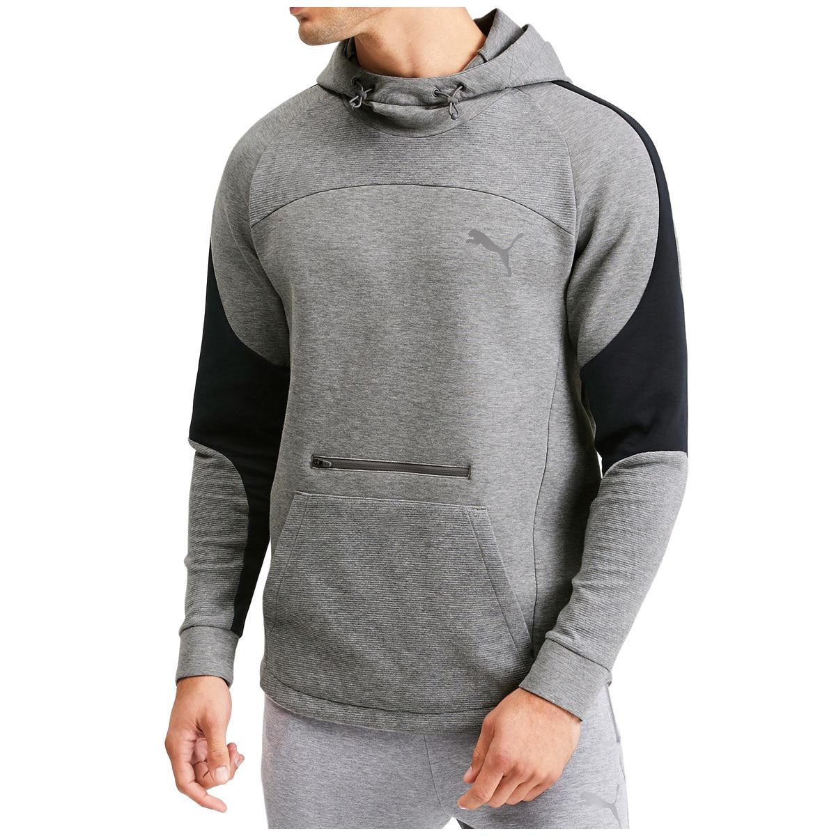 PUMA Men's Evostripe Hoodie Heather Grey