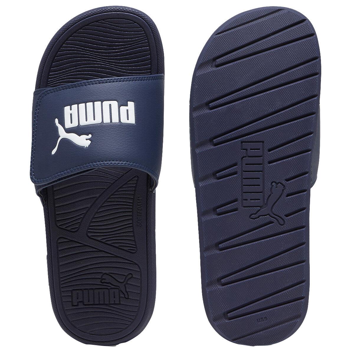PUMA Men's Slides Navy/White