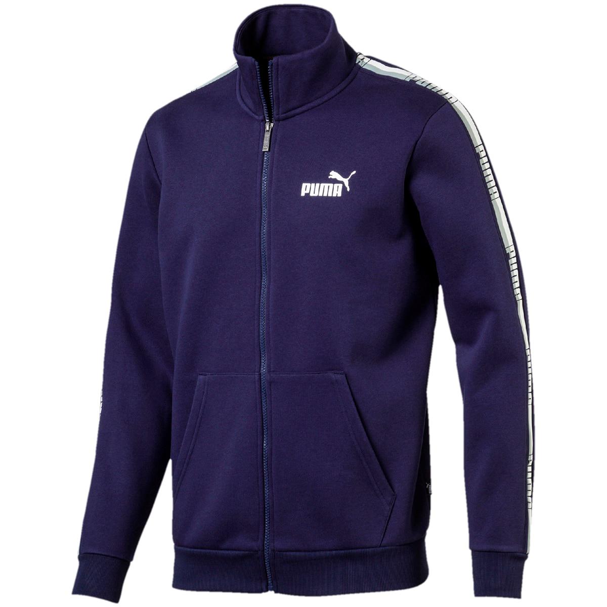 PUMA Men's Tape Fleece Track Jacket Black