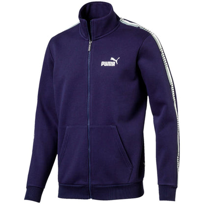 PUMA Men's Tape Fleece Track Jacket Black