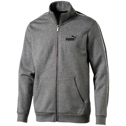 PUMA Men's Tape Fleece Track Jacket Black