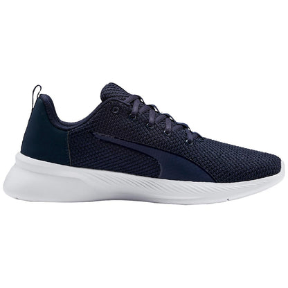 PUMA Men's Tishatsu Mesh Runner Peacoat and White